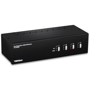 TRENDnet TK-440DP 4-Port Desktop KVM Switch, 3840 x 2160 resolution, 2 USB 2.0